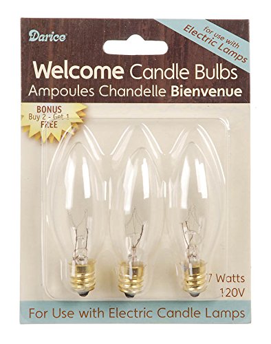Product Cover Darice Candle Lamp Collection Welcome Candle Bulbs, 3-Pack