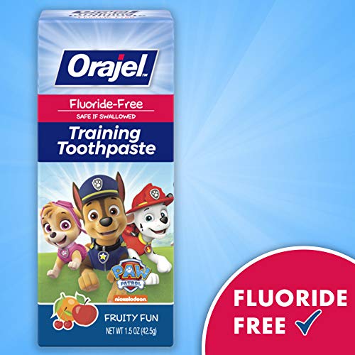 Product Cover Orajel PAW Patrol Fluoride-Free Training Toothpaste, Fruity Fun, 1.5 oz.