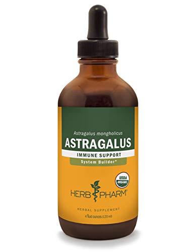 Product Cover Herb Pharm Certified Organic Astragalus Liquid Extract for Immune System Support - 4 Fluid Ounce