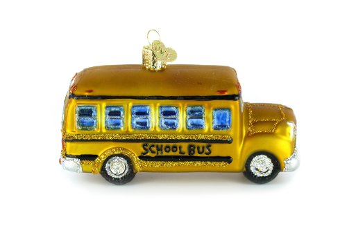 Product Cover Old World Christmas Ornaments: School Bus Glass Blown Ornaments for Christmas Tree (46007)