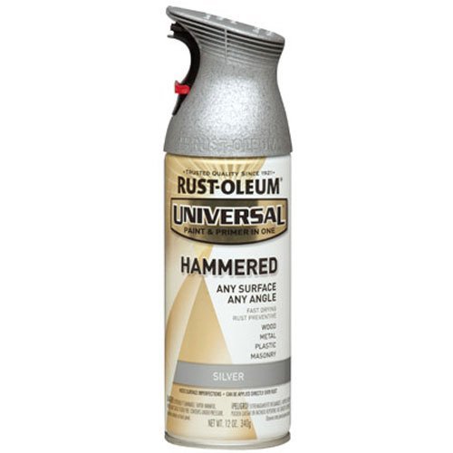 Product Cover Rust-Oleum 245219 Universal All Surface Spray Paint, 12 oz, Hammered Silver