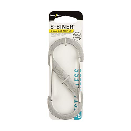 Product Cover Nite Ize Size-5 S-Biner Dual Carabiner, Stainless-Steel