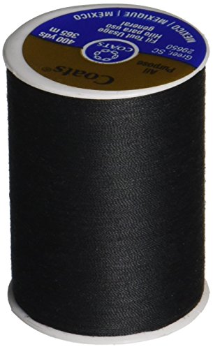Product Cover Coats & Clark Dual Duty All-Purpose Thread, 400 Yards/1 Spool of Yarn, Black