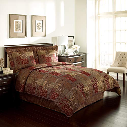 Product Cover Croscill 2A0-005O0-6405/610 Galleria Comforter Set, WC King, Red