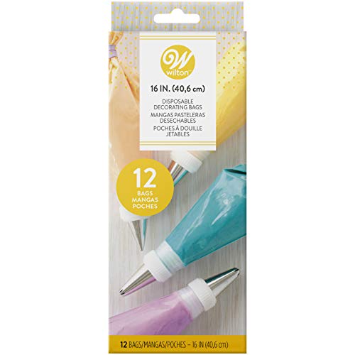 Product Cover Wilton Decorating Piping Bags, Disposable, Plastic, 40.6 cm (16in), Pack of 12