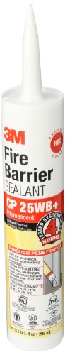Product Cover 3M Fire Barrier Sealant CP 25WB+, Red, 10.1 fl oz Cartridge