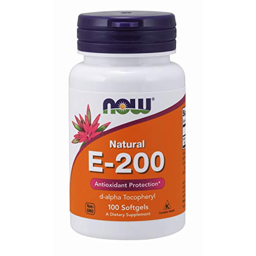 Product Cover NOW Supplements, Vitamin E-200 IU, D-Alpha Tocopheryl, Antioxidant Protection*, 100 Softgels
