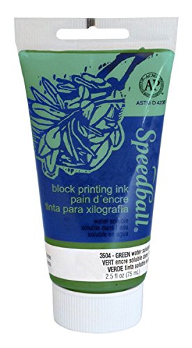 Product Cover Speedball 3504 Water-Soluble Block Printing Ink - Bold Color With Satin Finish AP Certified 2.5 FL OZ, Green