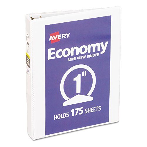 Product Cover Avery Mini Economy View Binder with 1 Inch Round Ring, 5.5 x 8.5 inches,  White, 1 Binder (5806)