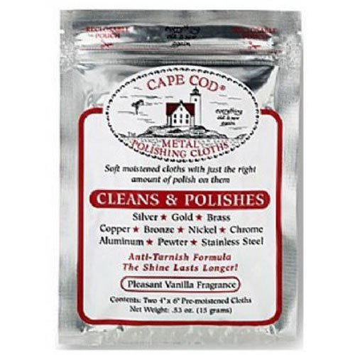 Product Cover Cape Cod Polish Co  Metal Polishing Cloths Foil Pouch 0.53oz, Stainless Steel