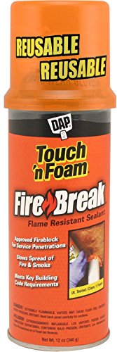 Product Cover Touch 'n Foam Dap 10012 FireBreak Flame Resistant Sealant, 12 oz., Orange