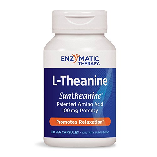 Product Cover Enzymatic Therapy L-Theanine Suntheanine® Brand Patented Amino Acid 100 mg Potency, 180 VCaps