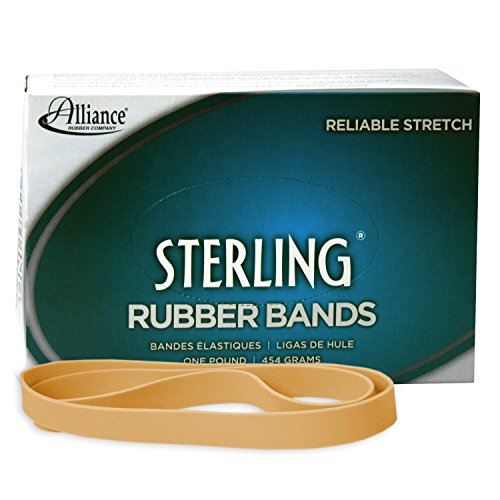 Product Cover Alliance Rubber 25075 Sterling Rubber Bands Size #107, 1 lb Box Contains Approx. 50 Bands (7