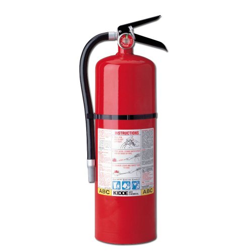 Product Cover Kidde 466204 Pro 10 Multi-Purpose Fire Extinguisher, UL Rated 4-A, 60-B:C, Easy to Read Gauge, Easy to Pull Safety Pin