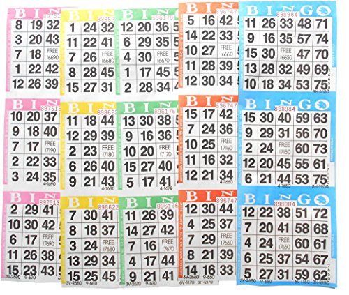 Product Cover Bingo Paper Game Cards - 3 cards - 5 sheets - 100 books of 5 sheets