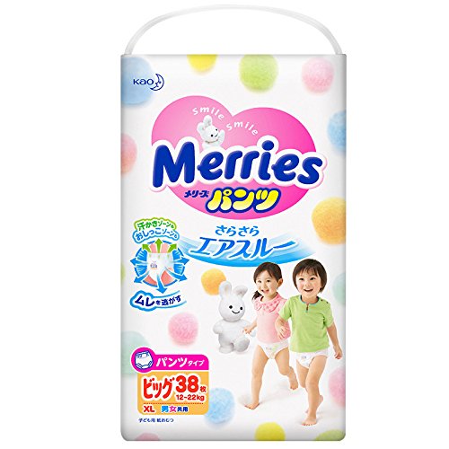 Product Cover Japanese Diapers Pants Merries Xl (Extra Large) 12-22 Kg. 38 Pieces.