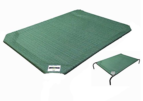 Product Cover Coolaroo Replacement Cover, The Original Elevated Pet Bed by Coolaroo, Large, Brunswick Green