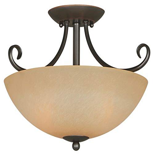Product Cover Hardware House 543769 Berkshire 14-1/2-Inch by 10-Inch Ceiling Light Fixture, Classic Bronze