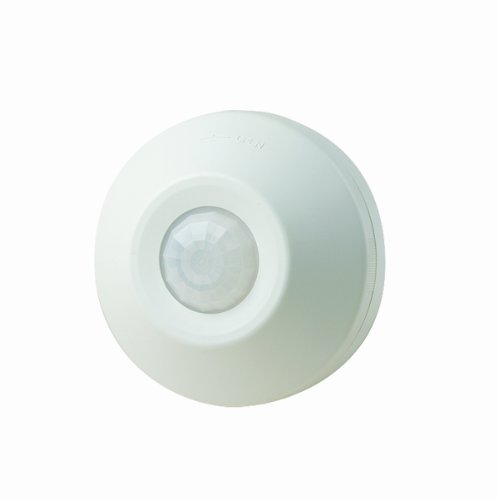 Product Cover Leviton ODC0S-I1W Self-Contained Ceiling-Mount Occupancy Sensor and Switching Relay, 1000-Watt, 120-Volt