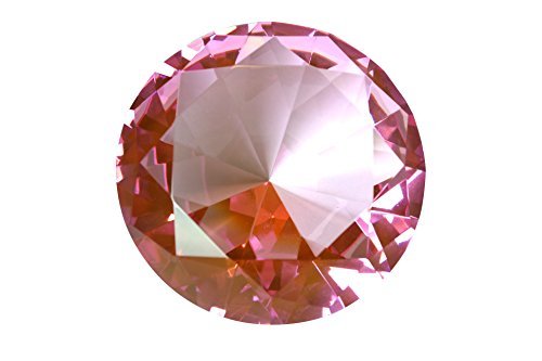 Product Cover Tripact 100mm Pink Crystal Diamond Jewel Paperweight 4 Inch