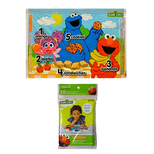 Product Cover Neat Solutions Sesame Street Table Topper Disposable Stick-in-Place Placemats - 30 Count