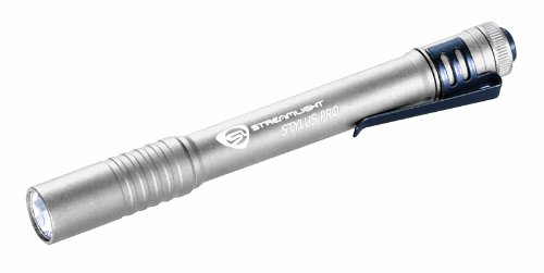 Product Cover Streamlight 66121 Stylus Pro PenLight with White LED and Holster, Silver