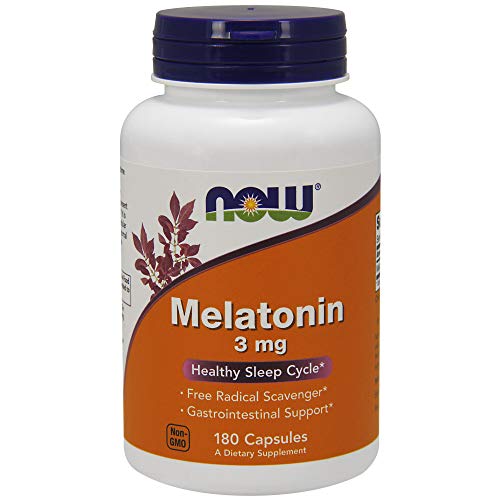 Product Cover NOW Supplements, Melatonin 3 mg, 180 Veg Capsules