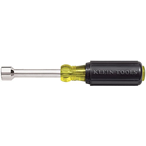 Product Cover Klein Tools 630-3/16 3/16-Inch Nut Driver, 3-Inch Hollow Shaft, Cushion Grip