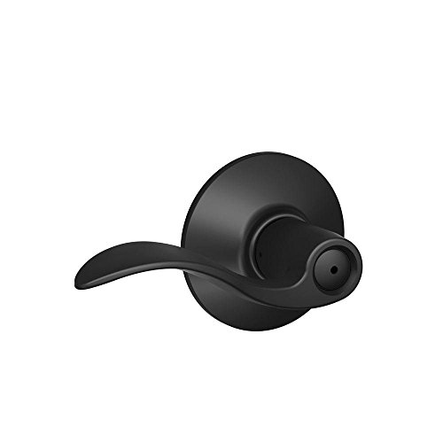 Product Cover Schlage Accent Lever Bed and Bath Lock in Matte Black - F40ACC622
