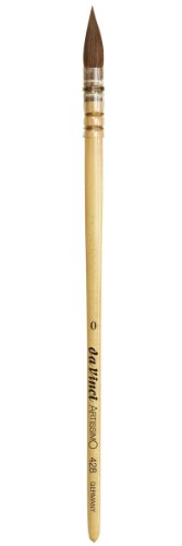 Product Cover da Vinci Watercolor Series Artissimo Paint Brush, Round Pure Kolinsky Red Sable, Size 0 (428-0)