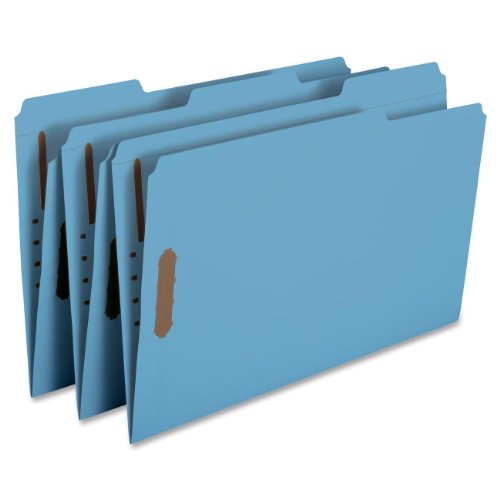 Product Cover Smead Fastener File Folder, 2 Fasteners, Reinforced 1/3-Cut Tab, Legal Size, Blue, 50 per Box (17040)