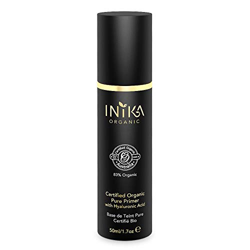 Product Cover INIKA Pure Face Makeup Primer for Wrinkles & Pore Imperfections with Hyaluronic Acid, Moisturizing, Facial Primer, Foundation Primer, Nourishing, All Natural, Organic, Vegan Cruelty-Free Halal 1.69 oz.