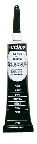 Product Cover Pebeo Vitrail, Cerne Relief Dimensional Paint, 20 ml Tube with Nozzle - Black