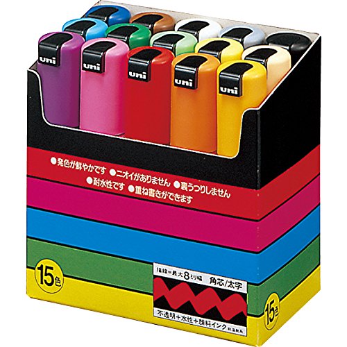 Product Cover 15 color set Mitsubishi Pencil Posuka bold (japan import)