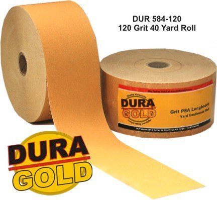 Product Cover Dura-Gold - Premium - 120 Grit Gold - Longboard Continuous Roll 20 Yards Long by 2-3/4