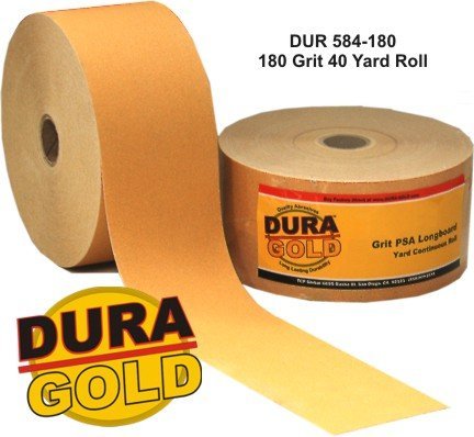 Product Cover Dura-Gold - Premium - 180 Grit Gold - Longboard Continuous Roll 20 Yards Long by 2-3/4