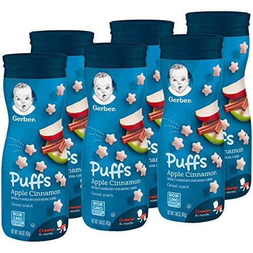 Product Cover Gerber Puffs Cereal Snack, Apple Cinnamon, 1.48 Ounce, 6 Count