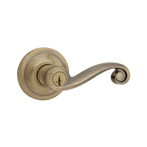 Product Cover Kwikset Lido Entry Lever Featuring SmartKey in Antique Brass