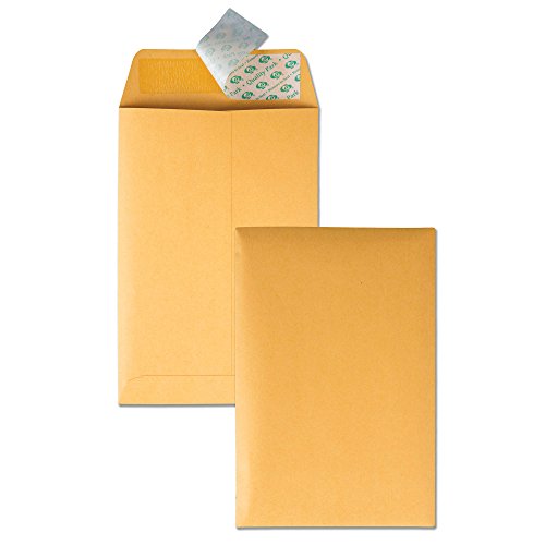 Product Cover Quality Park Redi-Strip Envelope, Plain, 28 lbs, 6 x 9 Inches, 100 per Box, Kraft (QUA44162)