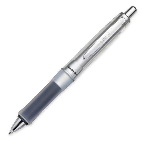 Product Cover Pilot Dr. Grip Center of Gravity Retractable Ball Point Pen, Medium Point, Charcoal Gray Grip, Black Ink, Single Pen (36180)