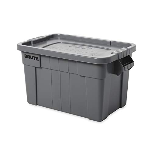 Product Cover Rubbermaid FG9S3100Grey BRUTE 20 Gal Tote with Lid, Grey