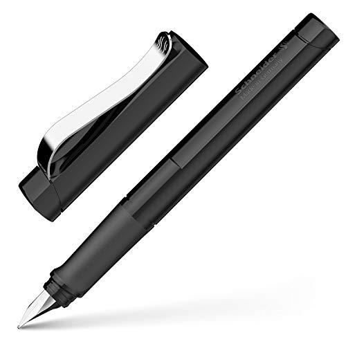 Product Cover Schneider Base Uni Fountain Pen, Medium Tip, Blue Ink, Black Barrel, 1 Each (160201)