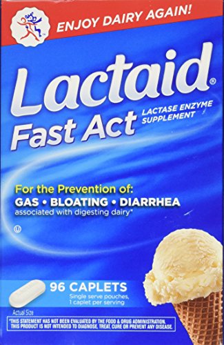 Product Cover Lactaid-Fast Act Lactase Enzyme Supplement, 96 Caplets