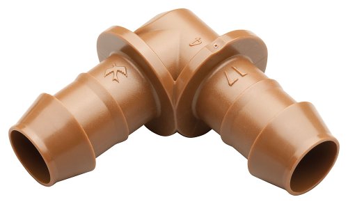 Product Cover Rain Bird BE50/4PK Drip Irrigation Universal Barbed Elbow Fitting, Fits All Sizes of 5/8
