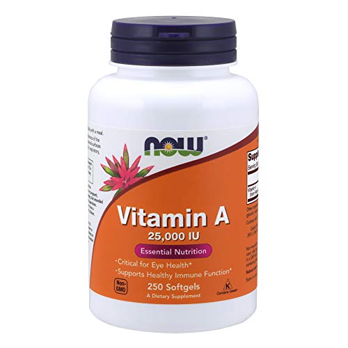 Product Cover NOW Supplements, Vitamin A (Fish Liver Oil) 25,000 IU, 250 Softgels