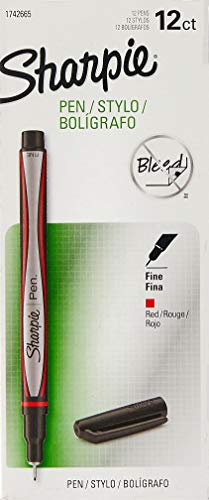 Product Cover Sharpie 1742665 Pens, Fine Point, Red, Box of 12