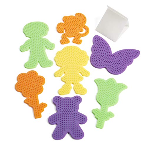 Product Cover Perler 22645 Fuse Bead Pegboards 7-Pack-Boy/Girl/Bear/Monkey/Butterfly/2 Flowers