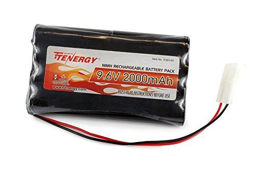 Product Cover Tenergy NiMH Battery Pack 9.6V 2000mAh High Capacity Rechargeable RC Battery with Standard Tamiya Connector for RC Car, Robots, Security