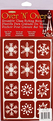 Product Cover Armour Etch Over N Over Stencil, Snowflakes