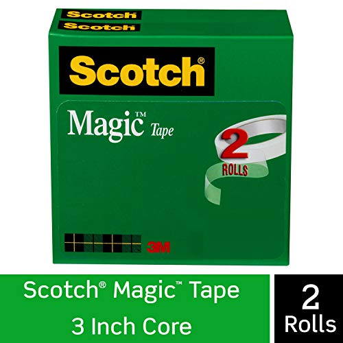 Product Cover Scotch Magic Tape, Invisible, Engineered for Office and Home Use, 1 x 2592 Inches, Boxed, 3 Refill Rolls (810-72-3PK)